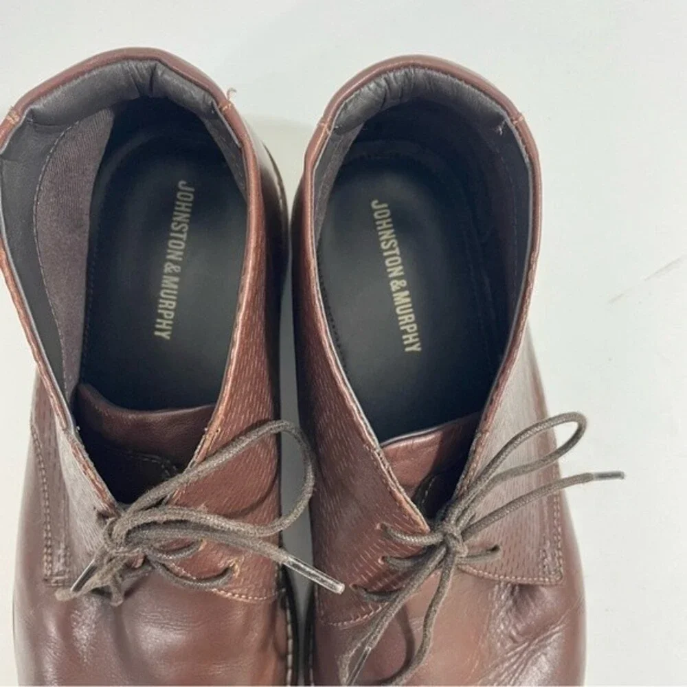 Johnston & Murphy Size‎ 10.5 Atwell Chukka Boots Men’s Calfskin Leather Shoes